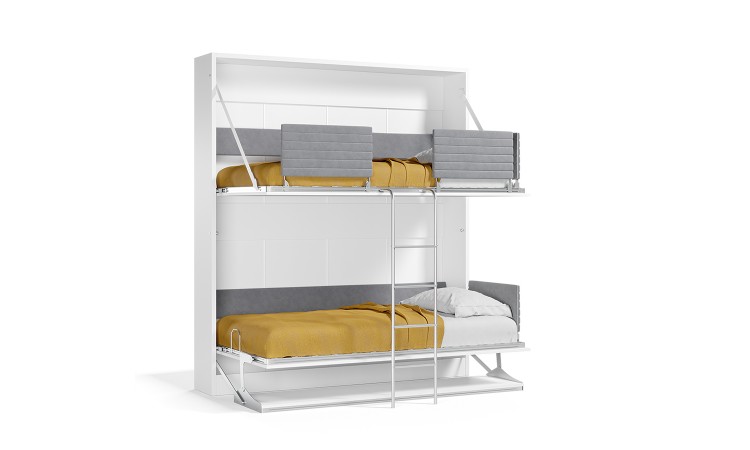 Pensiero Twin Wall Bunk Bed with Desk